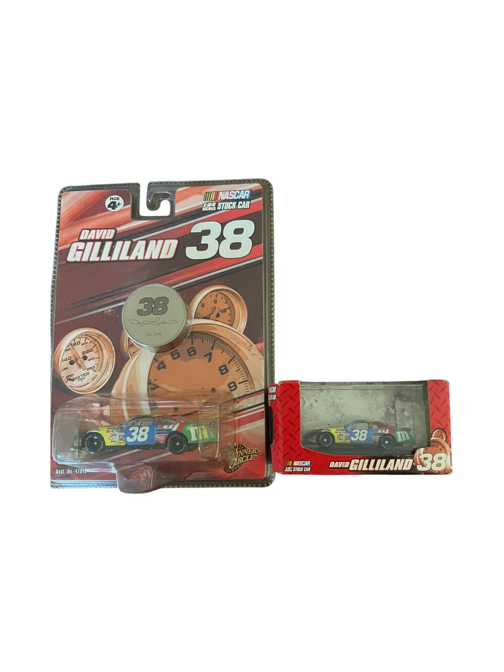 David Gilliland NASCAR 1:64 Scale Stock Car #38 M&M's Collectible and a 1:87 sca